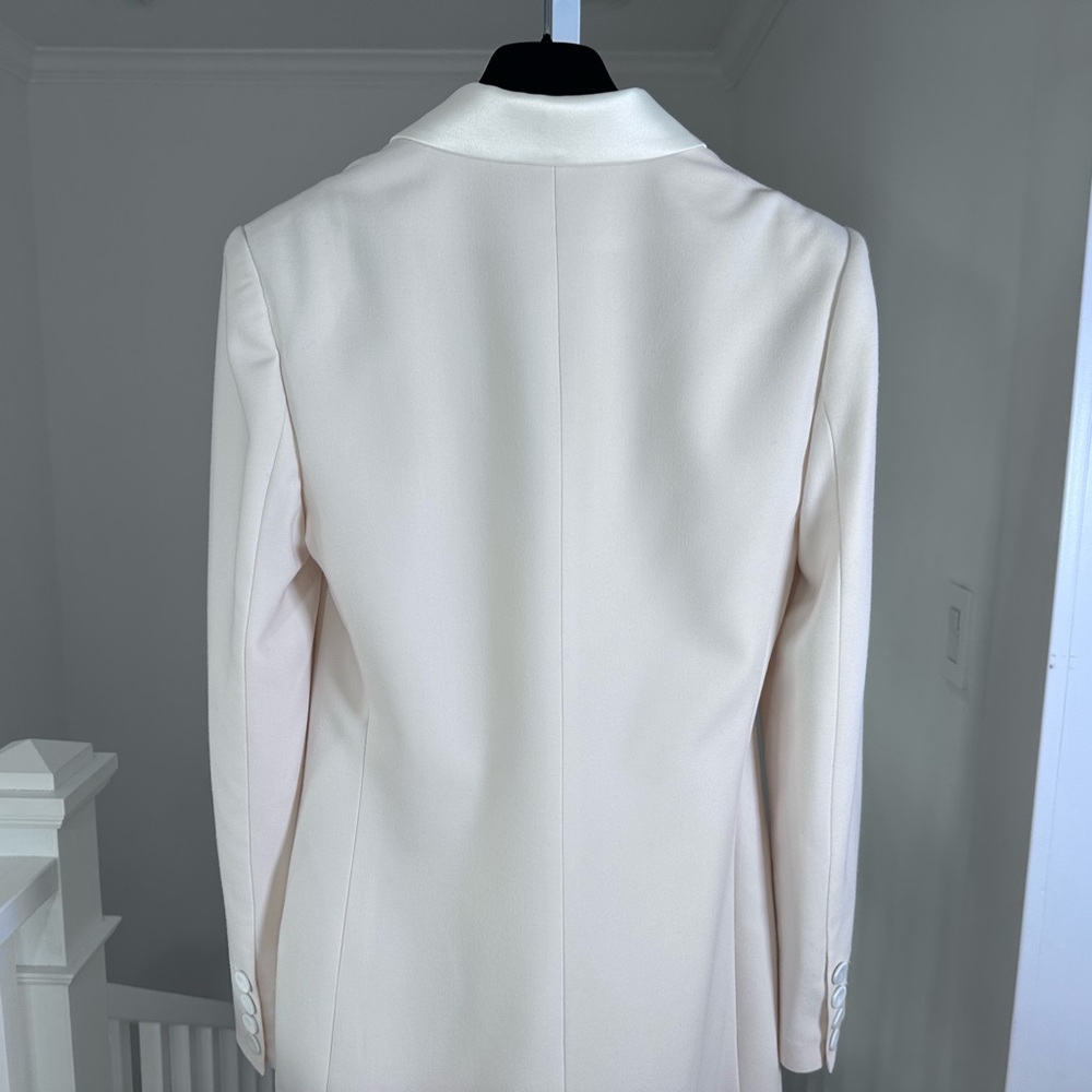 NWT RACHEL ZOE Wool Tuxedo Jacket Mini Dress In Ivory Size 6 RARE - Picture 8 of 12